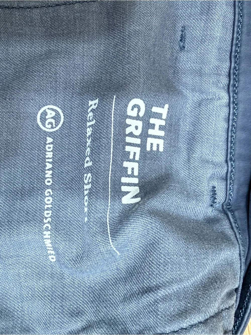 Ag Adriano Goldschmied Navy Flat Front Chino Shorts